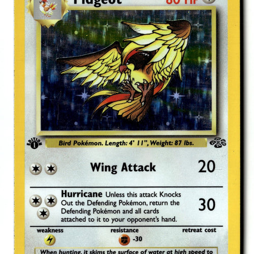 Pokemon Card Pidgeot (8) Holo 1st Edition LP Jungle 8/64