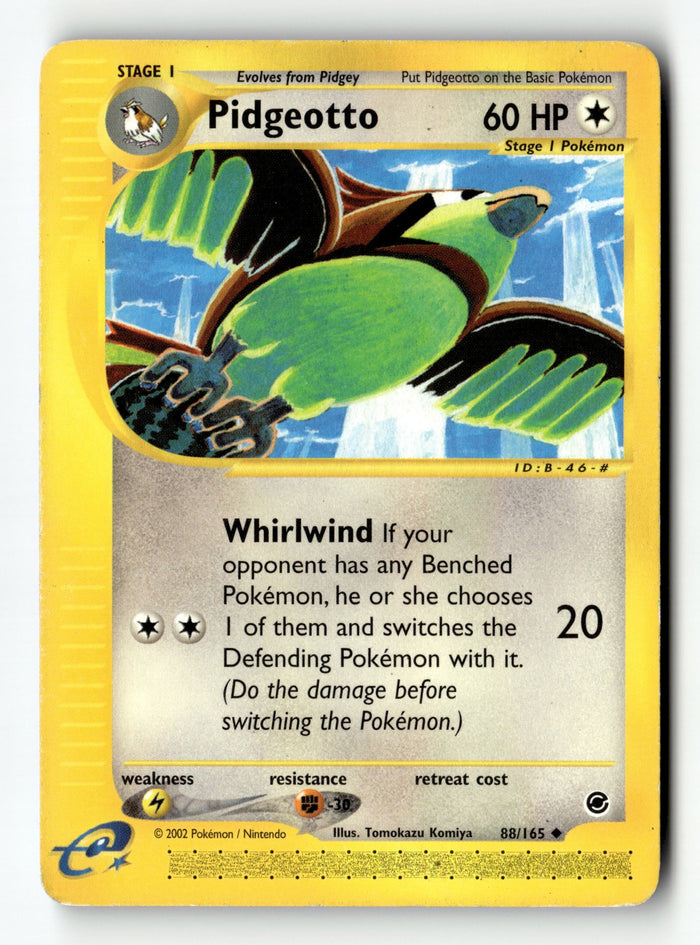Pokemon Card Pidgeotto Normal LP Expedition 88/165