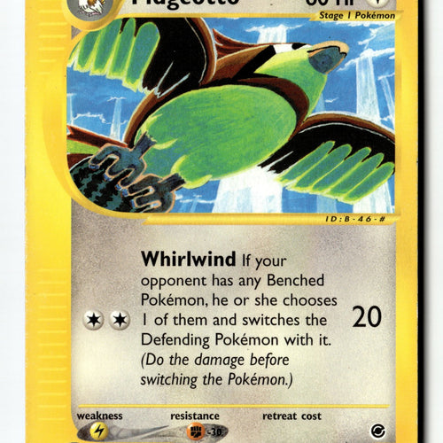 Pokemon Card Pidgeotto Normal LP Expedition 88/165
