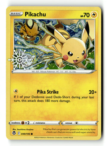 Pokemon Card Pikachu - Holiday Calendar Holo LP 049/195