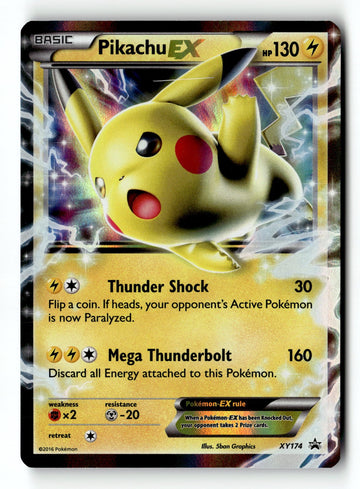 Pokemon Card Pikachu EX - Holo LP XY Promos XY174