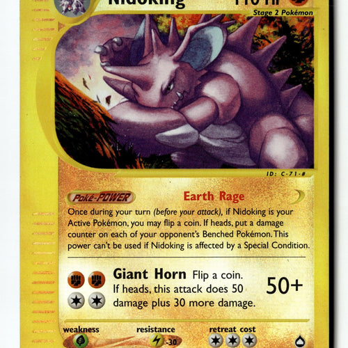 Pokemon Card Nidoking Reverse Holo LP Aquapolis 24/147