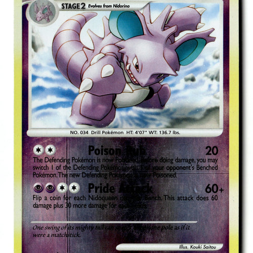 Pokemon Card Nidoking Reverse Holo LP Secret Wonders 34/132