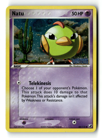 Pokemon Card Natu Reverse Holo LP Unseen Forces 63/115