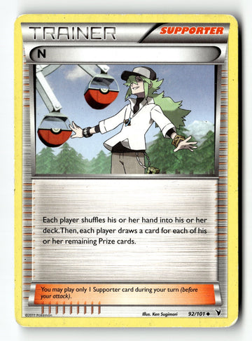 Pokemon Card N Supporter Normal LP Noble Victories 92/101