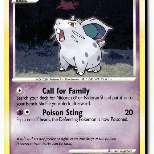 Pokemon Card Nidoran F Normal LP Mysterious Treasures 91/123