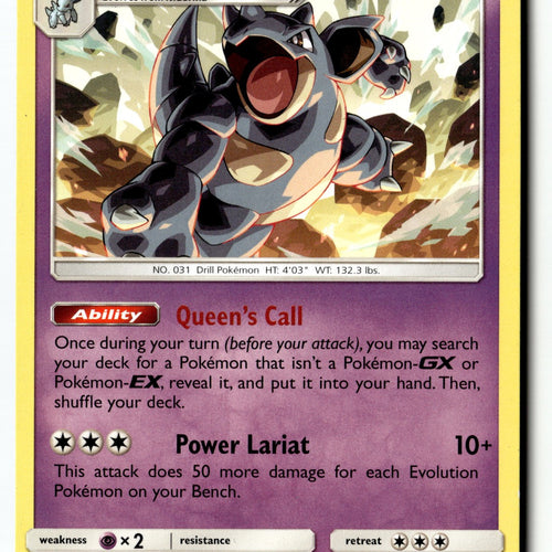 Pokemon Card Nidoqueen Normal LP SM - Team Up 56/181