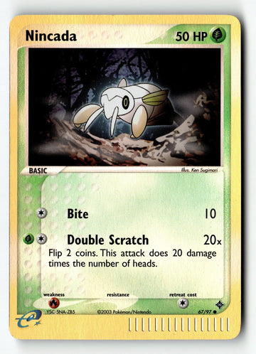 Pokemon Card Nincada - Reverse Holo LP Dragon 67/97