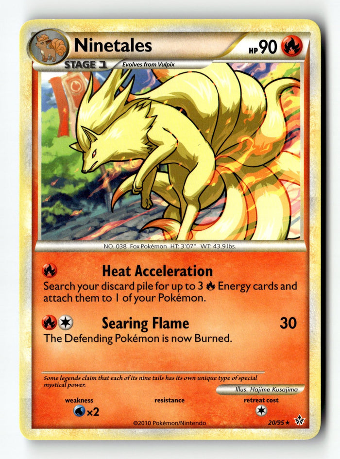 Pokemon Card Ninetales Normal LP Unleashed 20/95