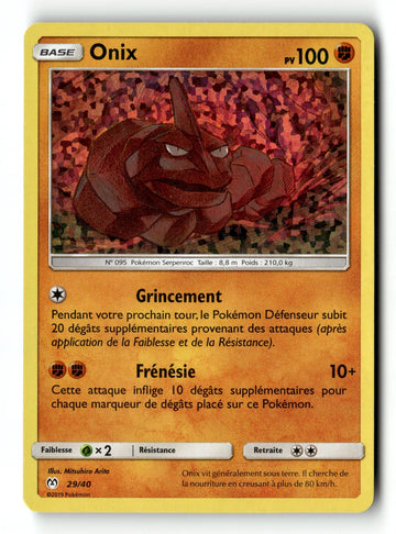 Pokemon Card Onix - Holo LP McDonald's Promos 2019 29/40 FRENCH