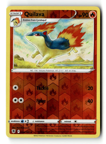 Pokemon Card Quilava Reverse Holo LP SWSH10: Astral Radiance 024/189