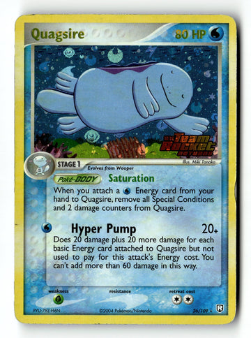 Pokemon Card Quagsire Reverse Holo LP Team Rocket Returns 26/109