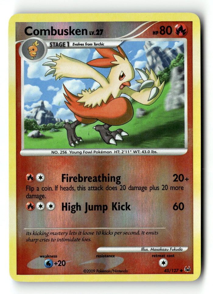 Pokemon Card Combusken LP Platinum Reverse Holo Uncommon 45/127