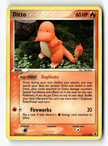Pokemon Card Ditto - 61/113 (Charmander) LP Delta Species Common 061/113
