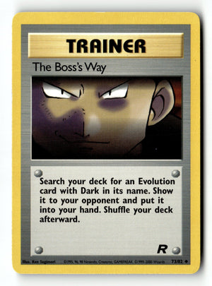 Pokemon Card The Boss's Way LP Legendary Collection 105/110