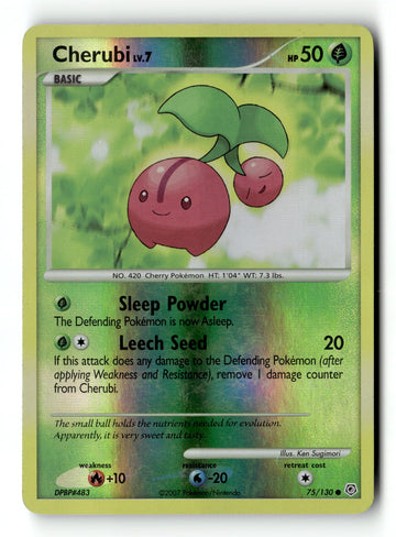 Pokemon Card Cherubi LP Diamond and Pearl Reverse Holo Common 75/130