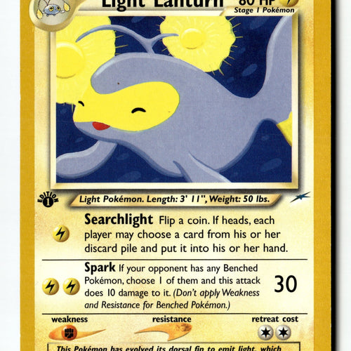 Pokemon Card Light Lanturn LP Neo Destiny 1st Edition Rare 023/105