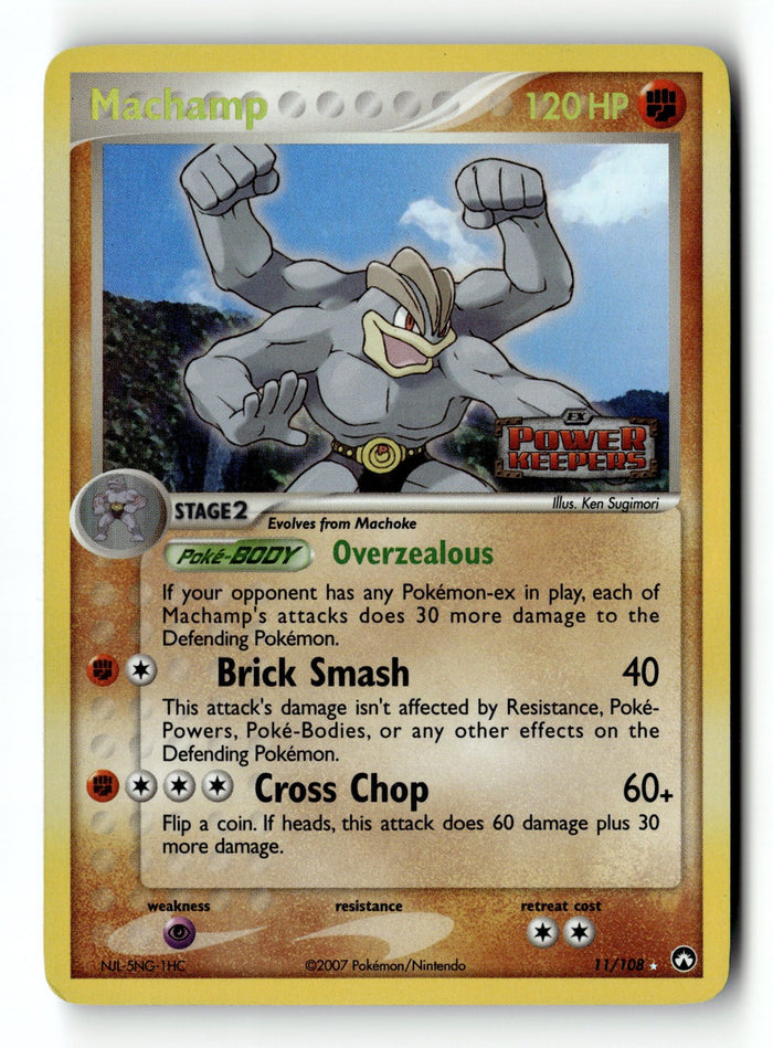 Pokemon Card Machamp Reverse Holo LP Power Keepers 11/108
