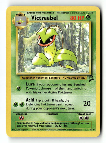 Pokemon Card Victreebel LP Base Set 2 032/130