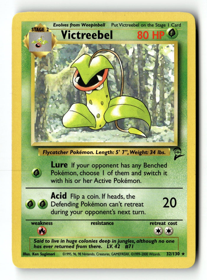 Pokemon Card Victreebel LP Base Set 2 032/130