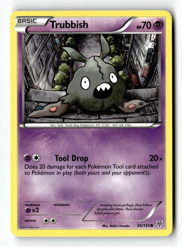 Pokemon Card Trubbish (65) LP Plasma Storm 65/135