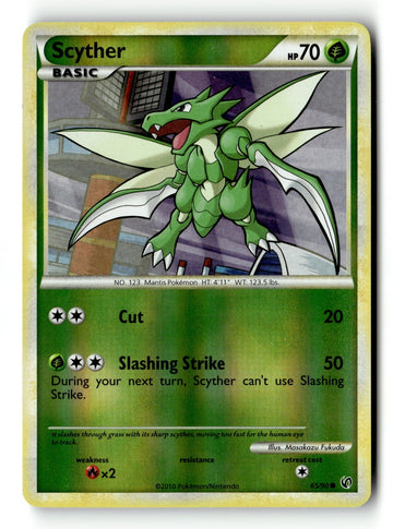 Pokemon Card Scyther (65) Reverse Holo LP Undaunted 65/90