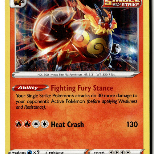 Pokemon Card Emboar LP SWSH05: Battle Styles Holo Rare 025/163