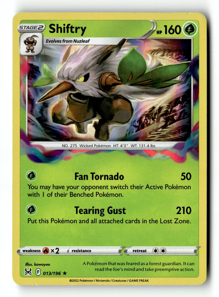 Pokemon Card Shiftry Holo LP SWSH11: Lost Origin 013/196