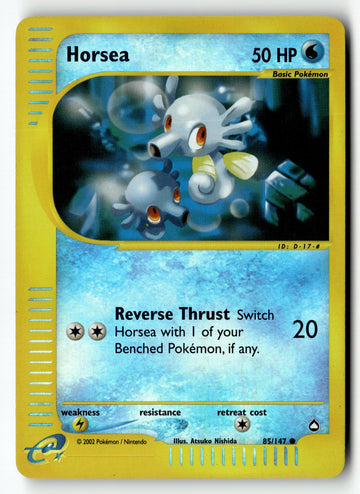Pokemon Card Horsea (85) LP Aquapolis Reverse Holo Common 085/147