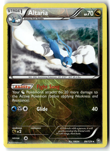Pokemon Card Altaria LP Dragons Exalted Holo Rare 84/124