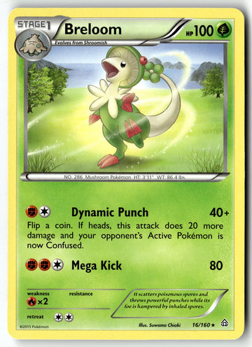 Pokemon Card Breloom LP XY - Primal Clash Rare 16/160