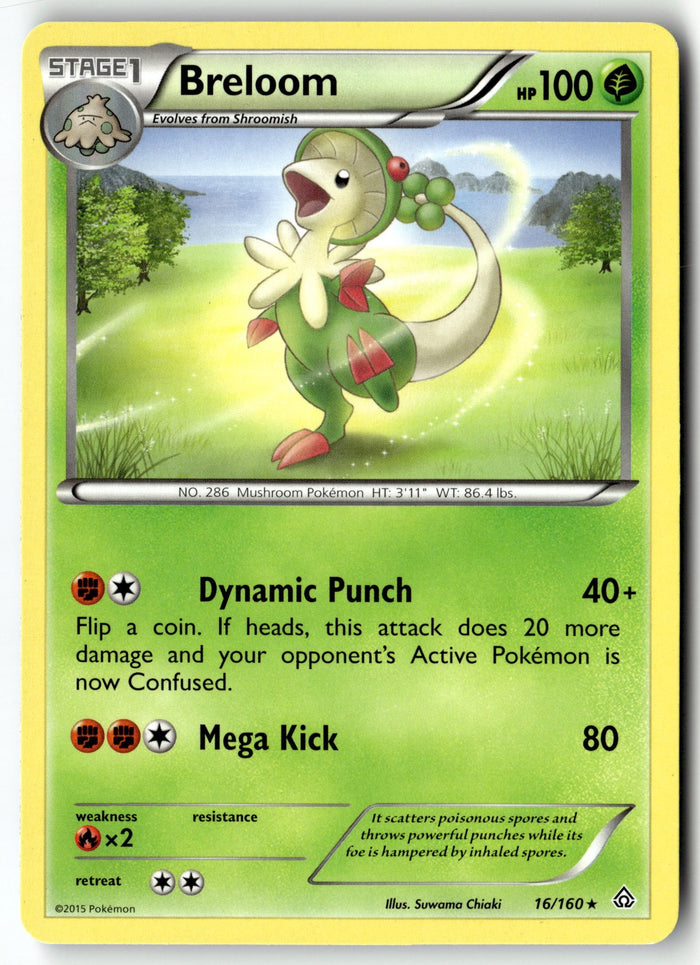 Pokemon Card Breloom LP XY - Primal Clash Rare 16/160
