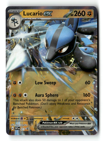 Pokemon Card Lucario ex - LP SV: Scarlet & Violet Promo Cards Promo 017