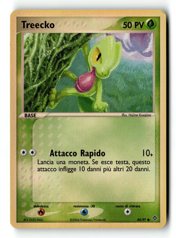 Pokemon Card Treecko Reverse Holo LP Dragon 80/97
