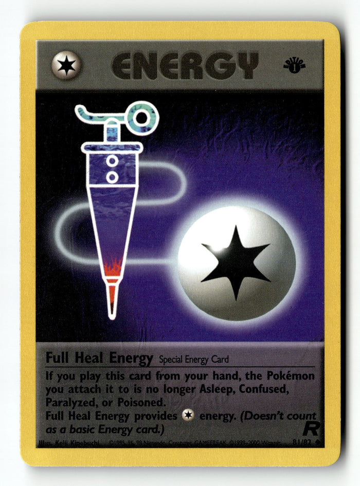Pokemon Card Full Heal Energy LP Team Rocket 1st Edition Uncommon 81/82