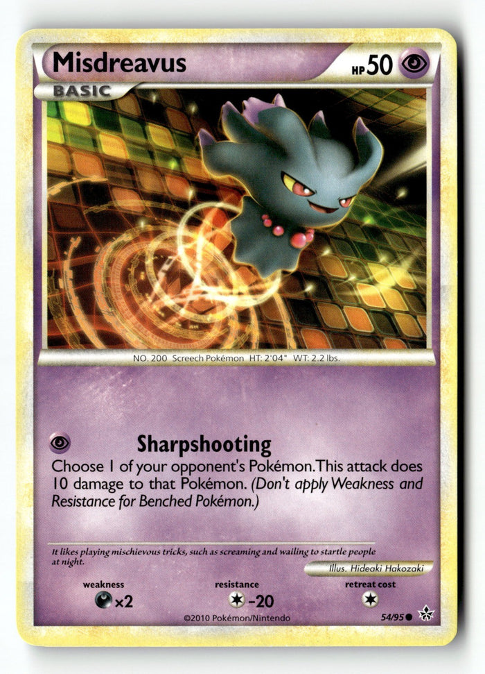 Pokemon Card Misdreavus LP Unleashed 54/95