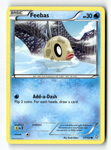 Pokemon Card Feebas LP Dragons Exalted Common 27/124