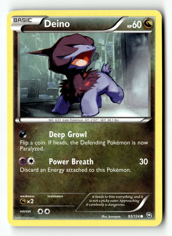 Pokemon Card Deino (93) LP Dragons Exalted Common 93/124