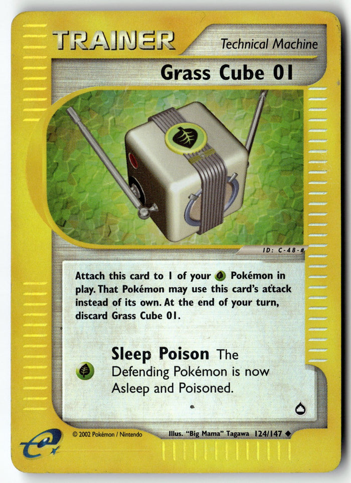 Pokemon Card Grass Cube 01 LP Aquapolis Reverse Holo 124/127
