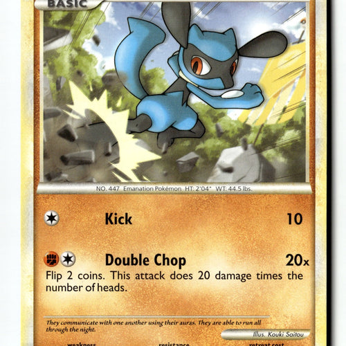 Pokemon Card Riolu Normal LP Unleashed Common 60/95