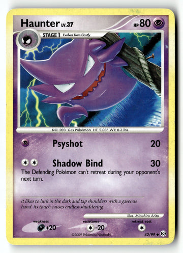 Pokemon Card Haunter LP Arceus Uncommon 42/99