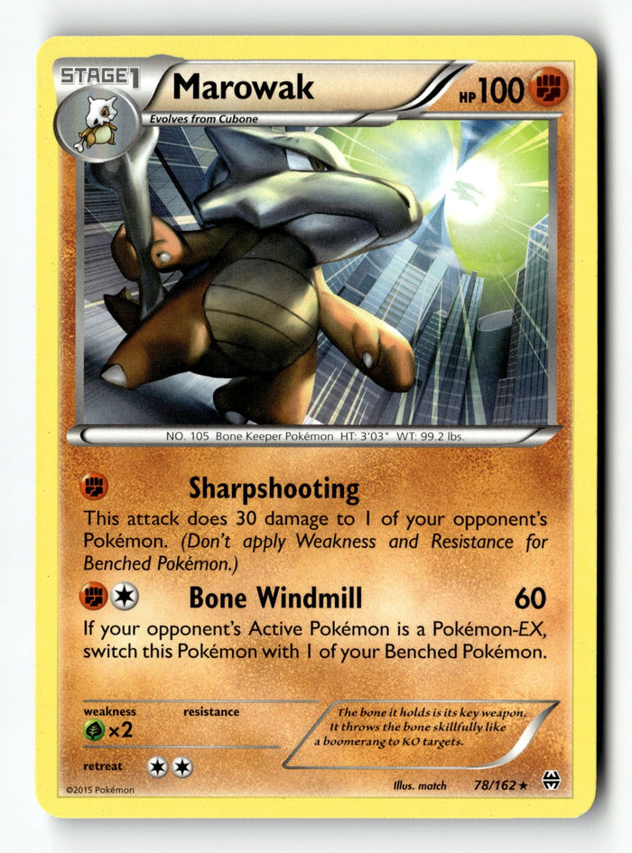 Pokemon Card Marowak Normal LP XY - BREAKthrough 78/162