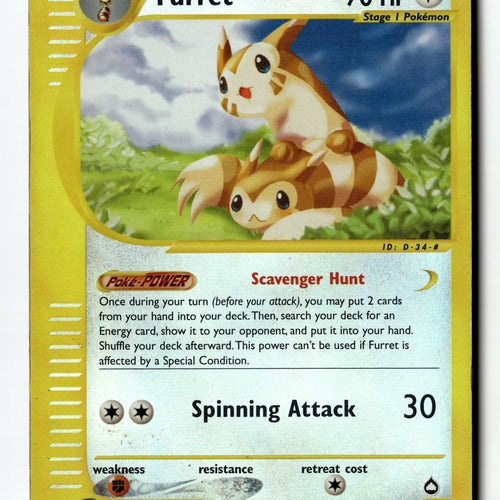 Pokemon Card Furret LP Aquapolis Reverse Holo Uncommon 48/147