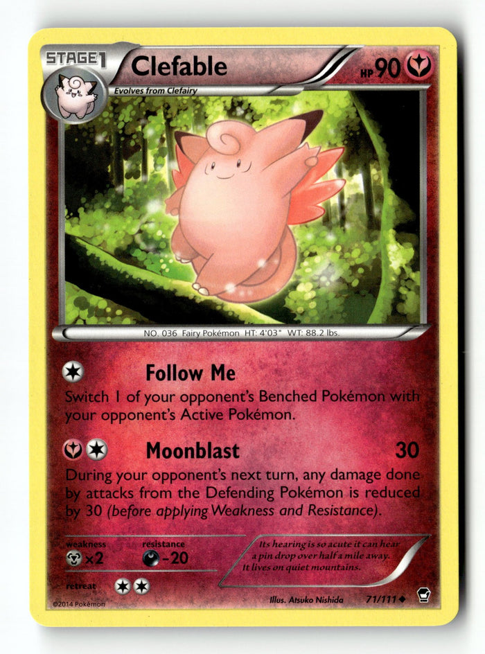 Pokemon Card Clefable LP XY - Furious Fists Uncommon 71/111