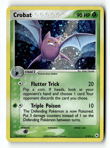 Pokemon Card Crobat LP Hidden Legends Holo Rare 3/101