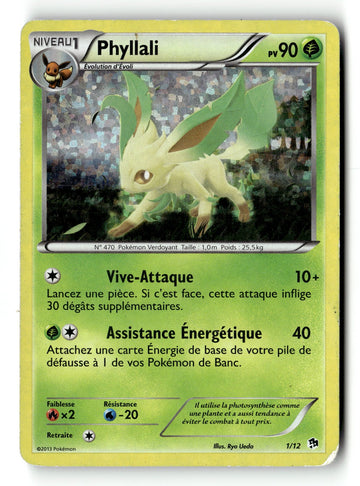 Pokemon Card LP Leafeon 1/12 Holo 2013 Promo McDonald's Pokemon FRENCH