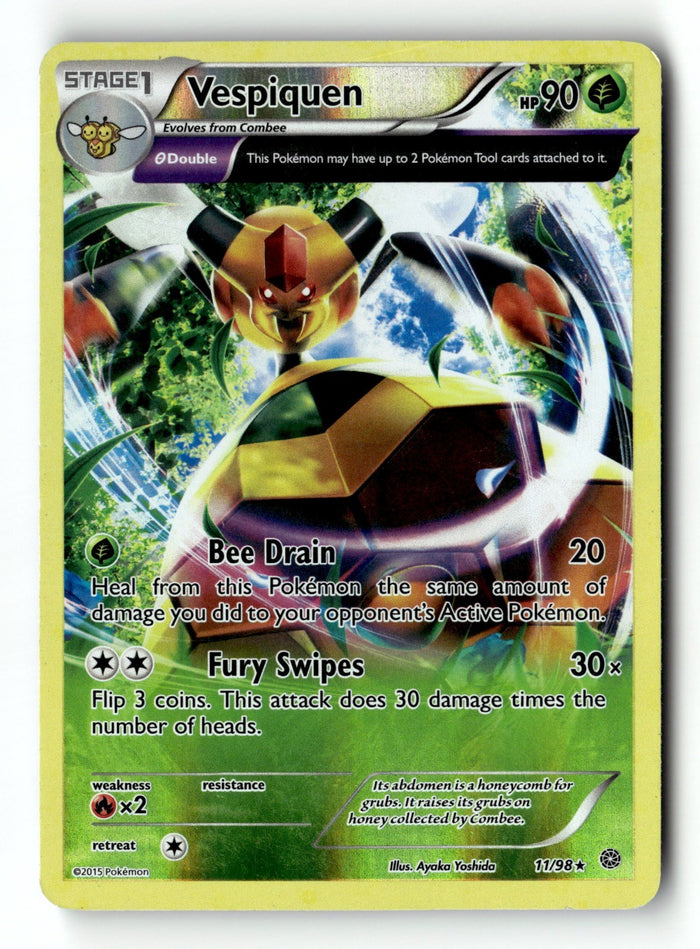 Pokemon Card Vespiquen (11) Reverse Holo LP XY - Ancient Origins 11/98