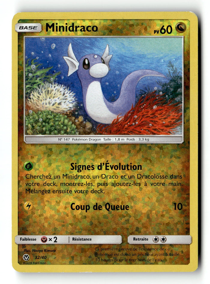 Pokemon Card Dratini LP McDonald's 2019 FRENCH REVERSE 32/40