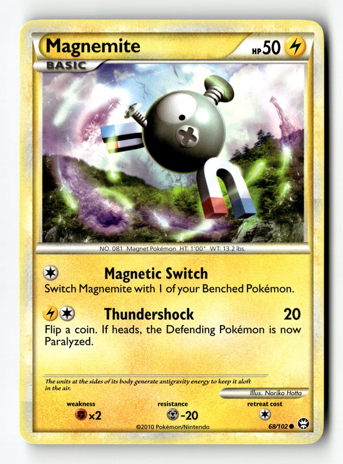 Pokemon Card Magnemite Normal LP Triumphant 68/102