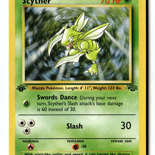 Pokemon Card Scyther (26) 1st Edition LP Jungle 26/64